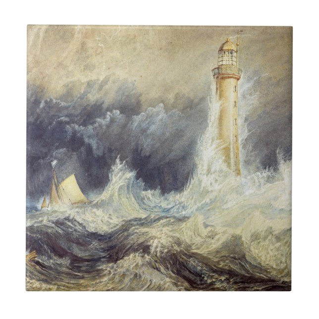 Azulejo De Cerâmica William Turner - Farol de Bell Rock (Frente)