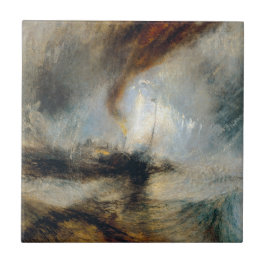 Azulejo De Cerâmica William Turner - Tempestade de Neve