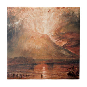 Azulejo De Cerâmica William Turner - Vesúvio em Erupção