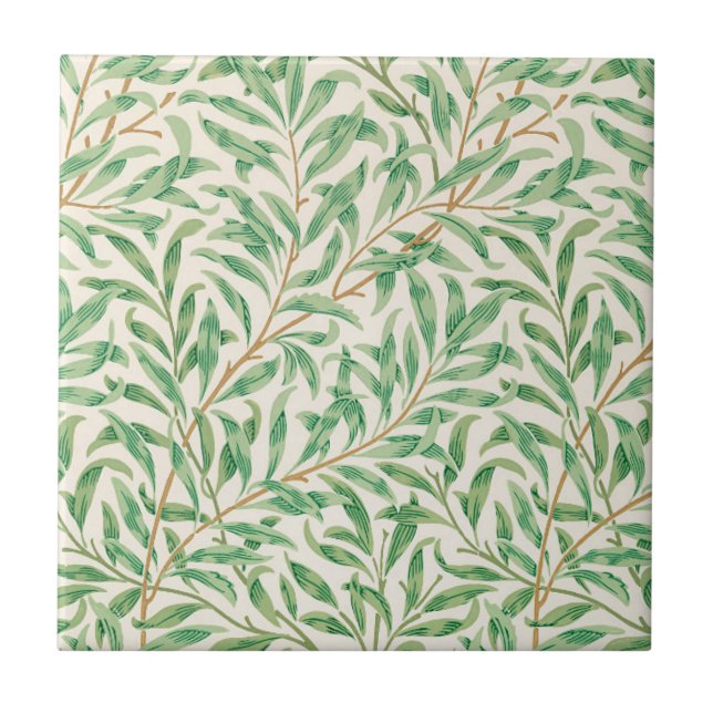 Azulejo De Cerâmica Willow Bough William Morris Pattern (Frente)