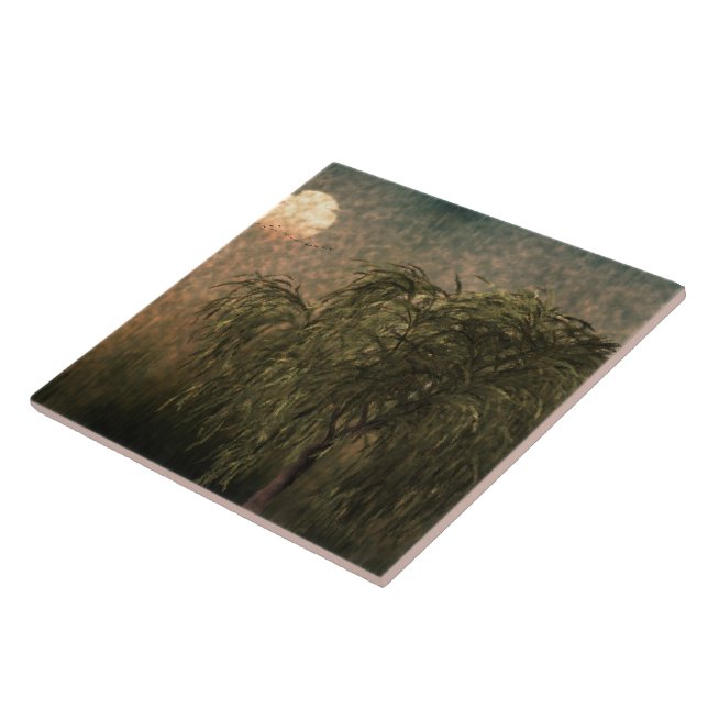 Azulejo De Cerâmica Willow no Sunset (Lateral)