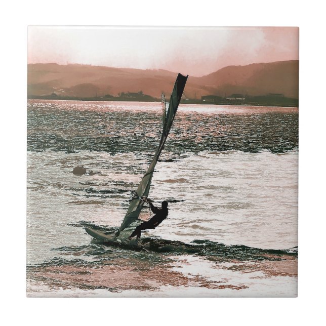 AZULEJO DE CERÂMICA  WINDSURFING (Frente)