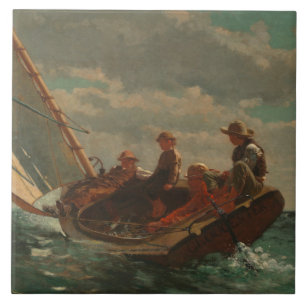 Azulejo De Cerâmica Winslow Homer - Breezing acima de (um vento justo)