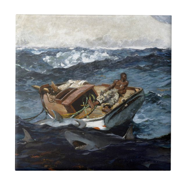 Azulejo De Cerâmica Winslow Homer o Gulf Stream (Frente)