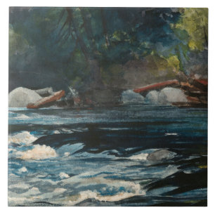 Azulejo De Cerâmica Winslow Homer - Os Rapids, Rio Hudson