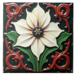 Azulejo De Cerâmica Winter Bloom