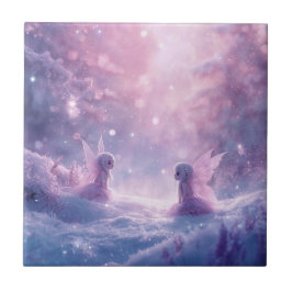 Azulejo De Cerâmica Winter Whispers and Fairy Light