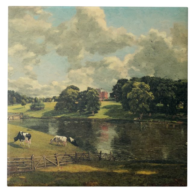 Azulejo De Cerâmica Wivenhoe Park por John Constable (Frente)
