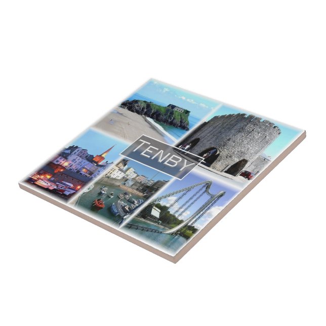 Azulejo De Cerâmica WLS007 TENBY, País de Gales, Europa (Lateral)