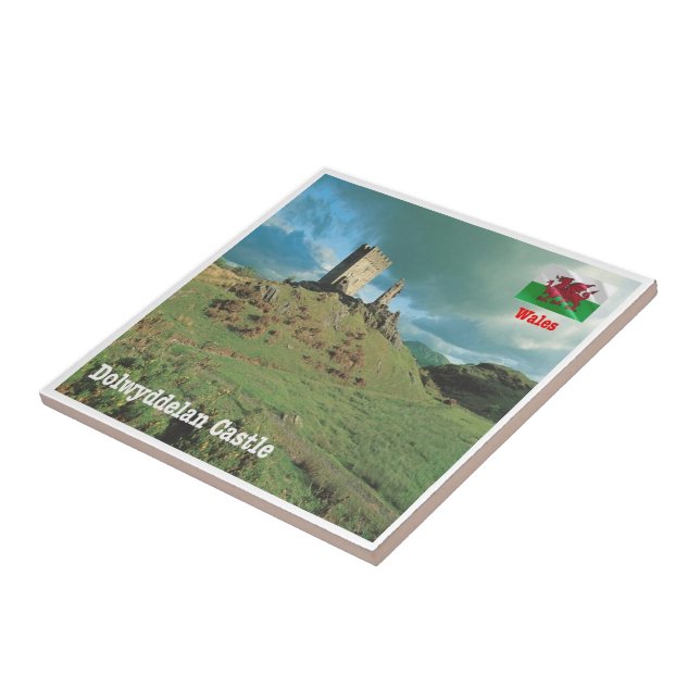 Azulejo De Cerâmica WLS015 DOLWYDDELAN CASTLE, País de Gales, Europa (Lateral)