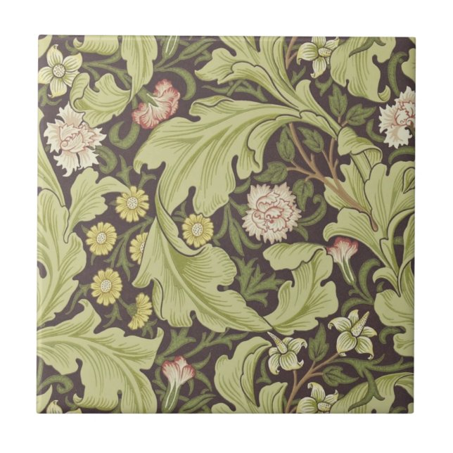 Azulejo De Cerâmica Wm Morris Leicester (Frente)