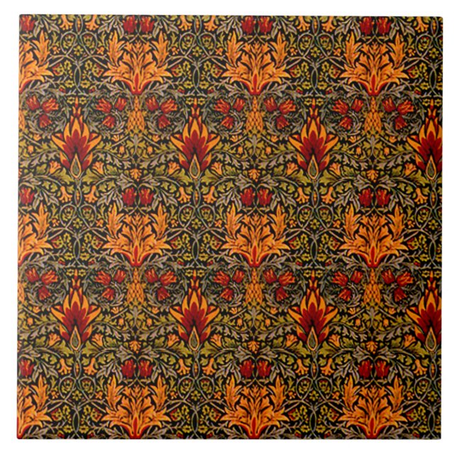 Azulejo De Cerâmica Wm. Morris Saturated (Frente)