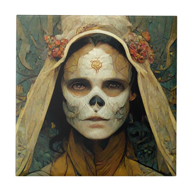 Azulejo De Cerâmica Wood Witch 1 Fantasy (Frente)