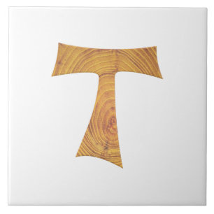 Azulejo De Cerâmica Wooden Look Franciscan Tau Cross