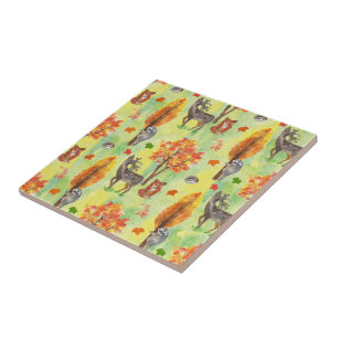 Azulejo De Cerâmica Woodland — Animais Aquícolas