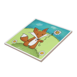 Azulejo De Cerâmica Woodland Fox Little Love para Você