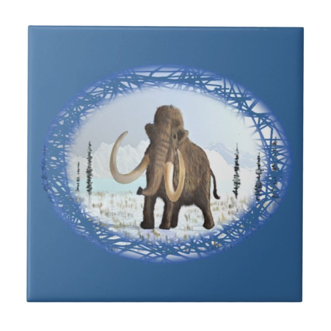 Azulejo De Cerâmica Wooly Mammoth (Frente)