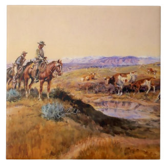 Azulejo De Cerâmica “Worked Over” Western Art by Charles M Russell