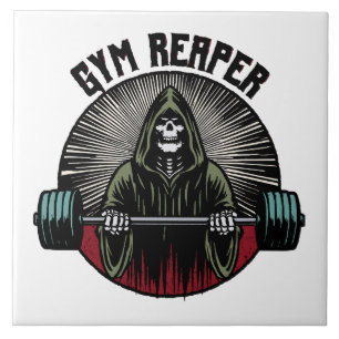 Azulejo De Cerâmica Workout do Gym Reaper