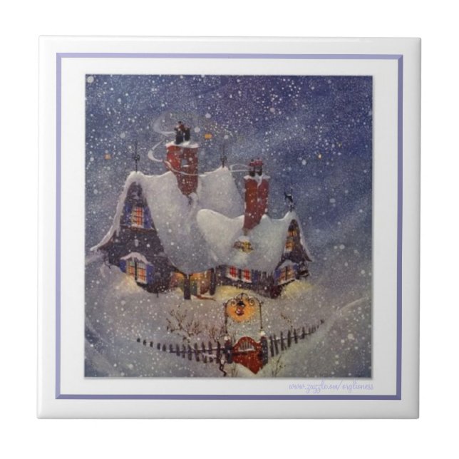 Azulejo De Cerâmica Workshop de papais noeis (Frente)