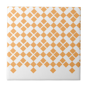 Azulejo De Cerâmica Xadrez alaranjada