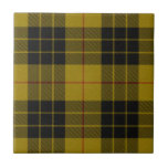 Azulejo De Cerâmica Xadrez amarela de tartan MacLeod<br><div class="desc">Xadrez preta amarela de tartan do clã MacLeod</div>