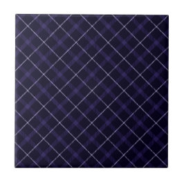 Azulejo De Cerâmica Xadrez Azul / Tartã