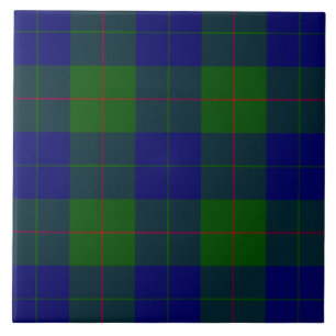 Azulejo De Cerâmica Xadrez azul-tartã-barclay