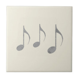Azulejo De Cerâmica Xadrez Chic com Notas Musicais