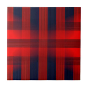 Azulejo De Cerâmica Xadrez de Búfalo Bokeh Vermelho