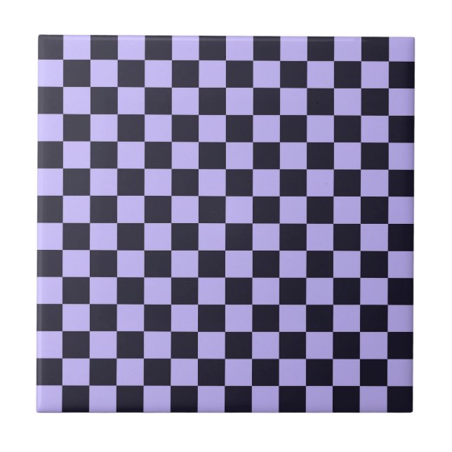 Azulejo De Cerâmica xadrez de lilás francês (Frente)