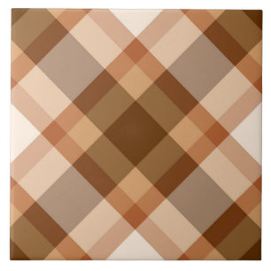 Azulejo De Cerâmica Xadrez de polarização do século médio, castanho, b