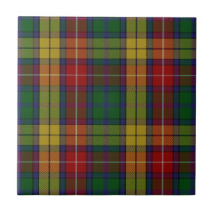 Azulejo De Cerâmica Xadrez de Tartan Caça ao Buchanan