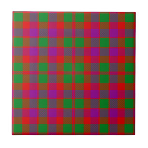 Azulejo De Cerâmica Xadrez de Tartan Caça ao Clã Glasgow