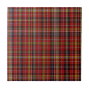 Azulejo De Cerâmica Xadrez de Tartan Caça ao Clã Ogilvy