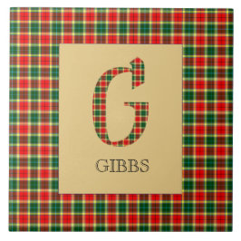 Azulejo De Cerâmica Xadrez Gibbs Monograma G 