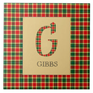 Azulejo De Cerâmica Xadrez Gibbs Monograma G 