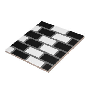 Azulejo De Cerâmica Xadrez Preto e Branco Sillitoe Tartan
