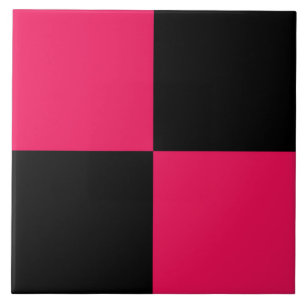 Azulejo De Cerâmica Xadrez Preto Rosa