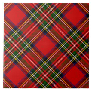 Azulejo De Cerâmica Xadrez Real Stewart Clan Tartan