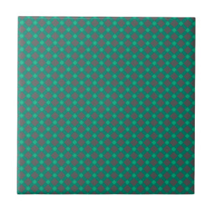 Azulejo De Cerâmica xadrez-tartã-escocês-verde-scotch