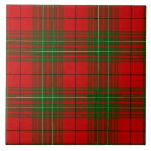 Azulejo De Cerâmica Xadrez verde-vermelha Comyn tartan