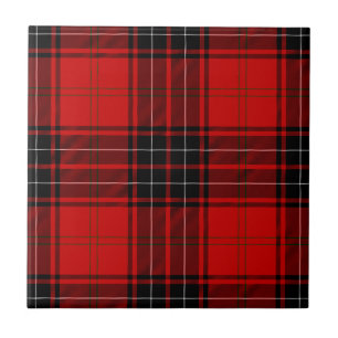 Azulejo De Cerâmica xadrez vermelho preto tartan Wemyss