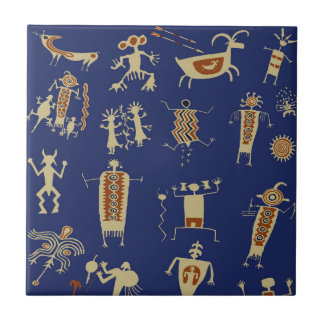 Azulejo De Cerâmica Xamã de Arte Rupestre do Sudoeste