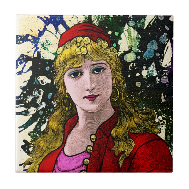 Azulejo De Cerâmica Xanthyra por Michael Moffa (Frente)