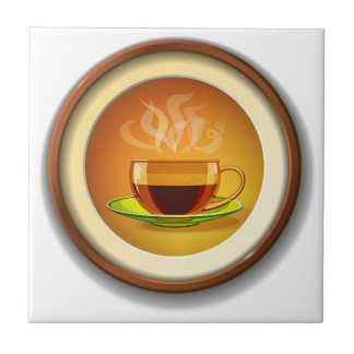 Azulejo De Cerâmica Xícara de café quente.