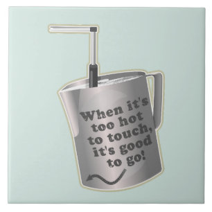 Azulejo De Cerâmica Xícara de leite de café Barista