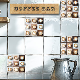 Azulejo De Cerâmica Xícaras de Café Cappuccino
