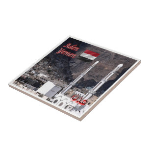 Azulejo De Cerâmica YE004 ADEN, Cidade Antiga, Iémen, Ásia,