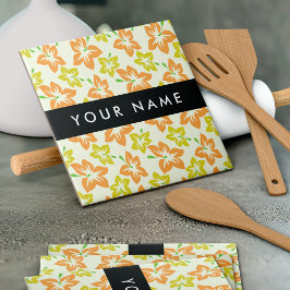 Azulejo De Cerâmica Yellow Hibiscus, Orange Hibiscus, Seu Nome